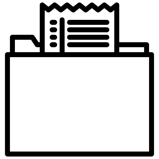 Payment bill files and folders bills icon