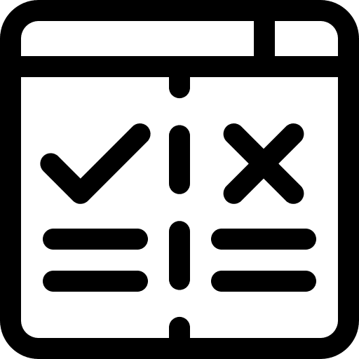 Browser dos and donts internet web design icon
