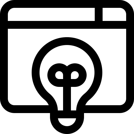 Idea web design bulb browser icon Idea web design bulb browser icon