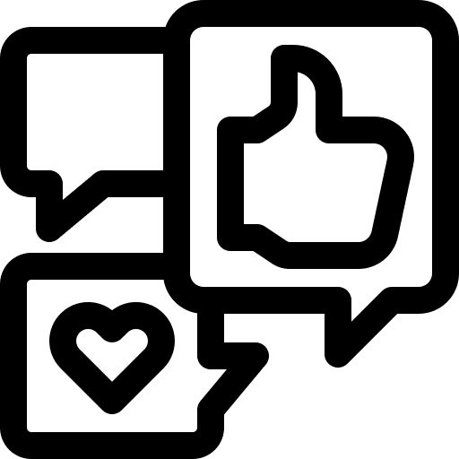 Reaction message social media thumbs up icon