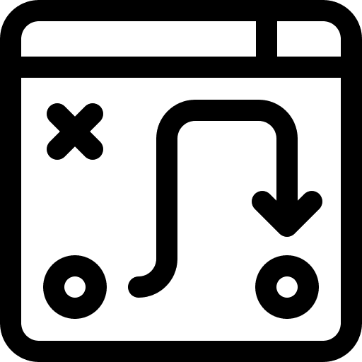 Strategic plan web design planning tactics icon