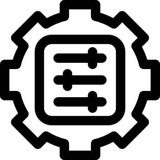 Settings option configuration control icon Settings option configuration control icon