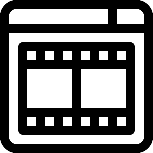 Movie web browser music and multimedia video player icon Movie web browser music and multimedia video player icon