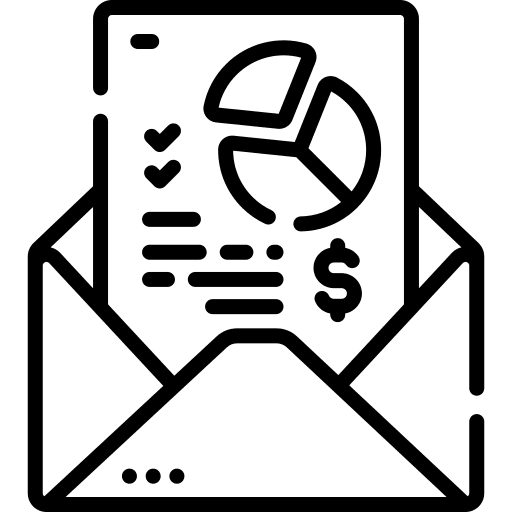 Pie chart pie chart email profits icon Pie chart pie chart email profits icon