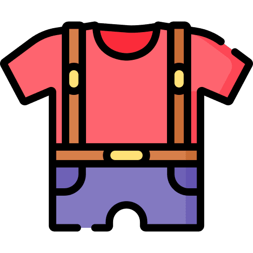 Baby clothes kid and baby garment overall icon Baby clothes kid and baby garment overall icon