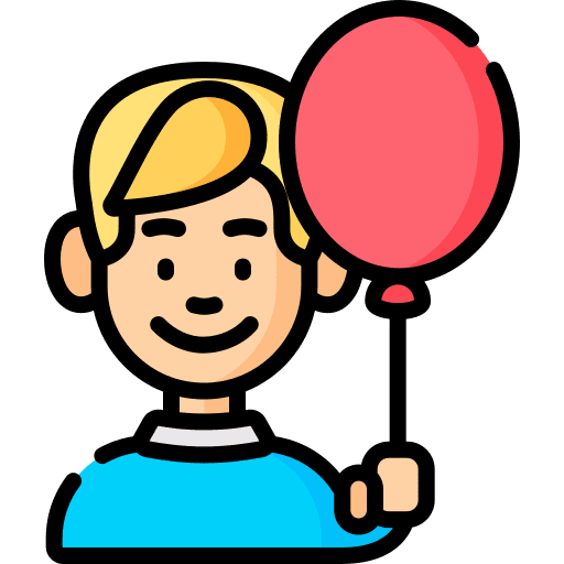 Child celebration man avatar icon