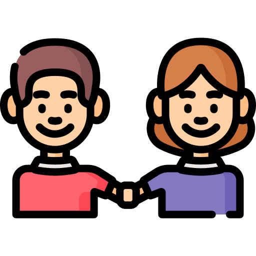 Children boy girl user icon