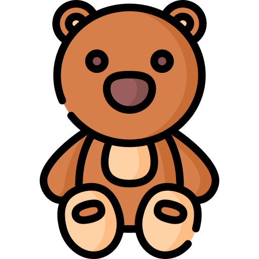 Teddy bear childhood puppet kid and baby icon