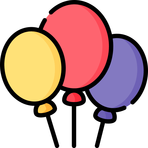 Balloons decoration birthday and party celebration icon Balloons decoration birthday and party celebration icon