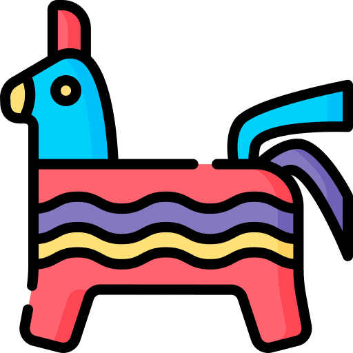 Piñata donkey cultures birthday and party icon Piñata donkey cultures birthday and party icon