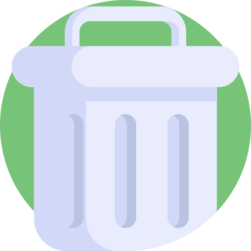 Trash ecology and environment garbage can garbage bin icon