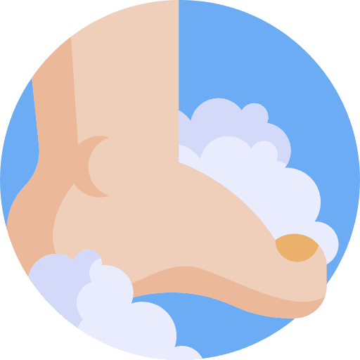 Feet foot hygiene washing icon Feet foot hygiene washing icon