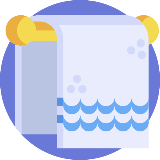 Towel bathroom furniture and household cleaning icon Towel bathroom furniture and household cleaning icon