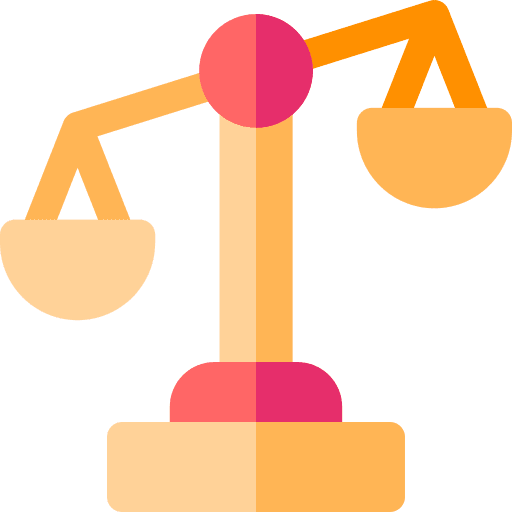 Balance scale inequality balance scale justice scale icon