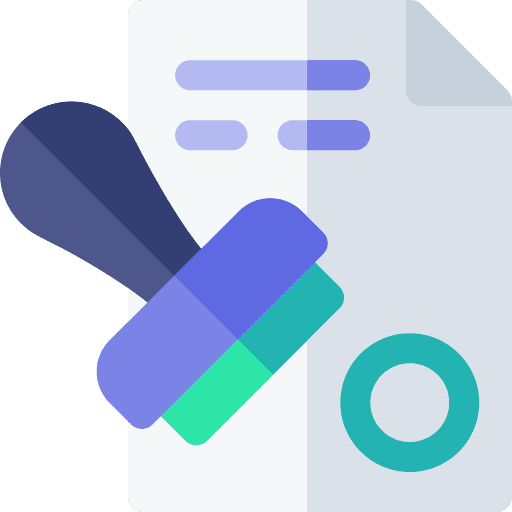 Contract license contract enroll icon