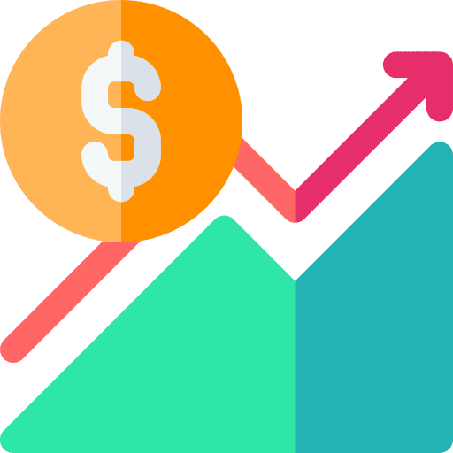 Financial profit money business and finance growth icon