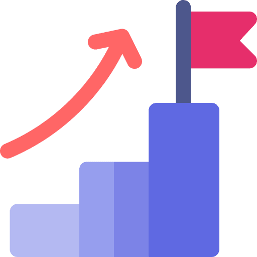 Goal business progress stairs icon