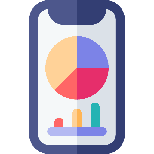 Bar chart statistics smartphone bar chart icon Bar chart statistics smartphone bar chart icon