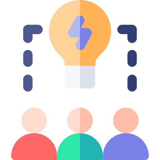 Idea teamwork business and finance people icon Idea teamwork business and finance people icon