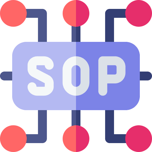 Sop management operating business icon