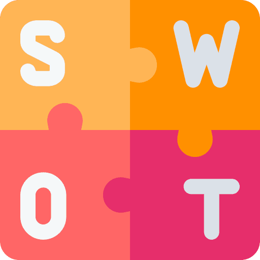 Swot swot puzzle business icon Swot swot puzzle business icon