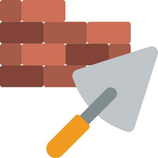 Brickwall construction stone wall icon