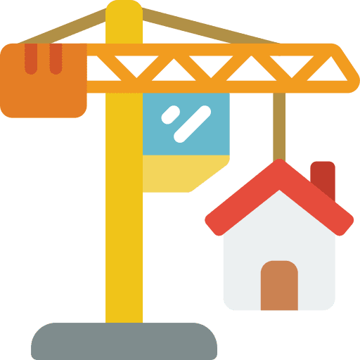 Crane industry real estate hook icon