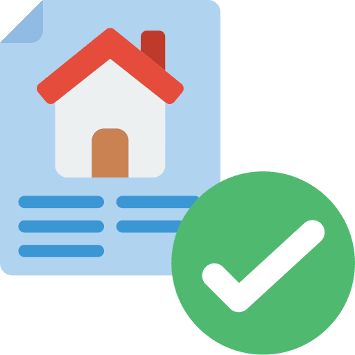 Document tick check approval icon