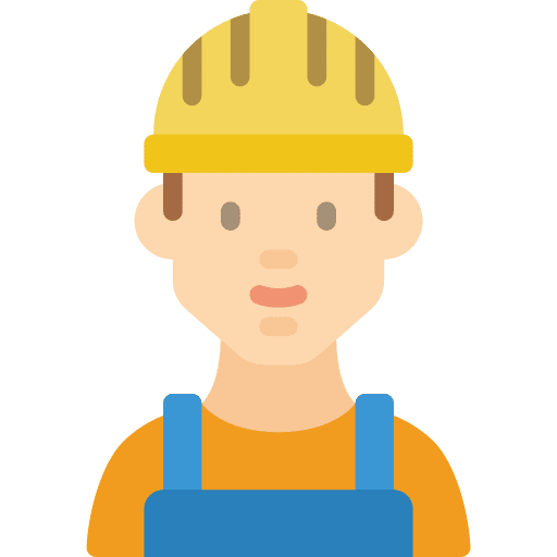 Worker professions and jobs engineer manufacturing icon