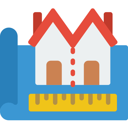Blueprint blueprint measuring real estate icon