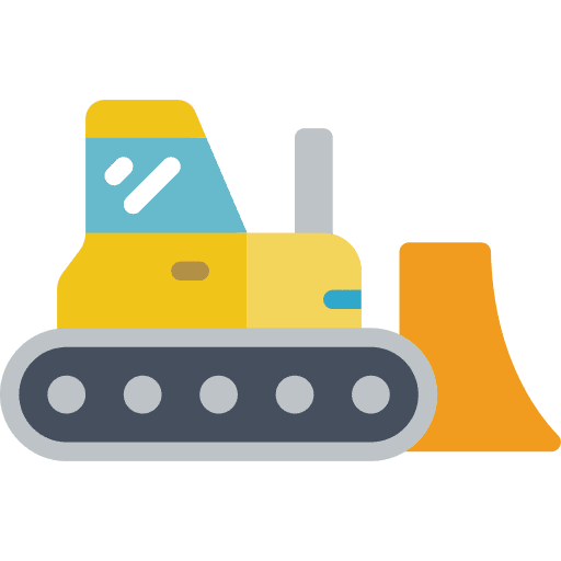 Bulldozer bulldozer vehicle construction icon