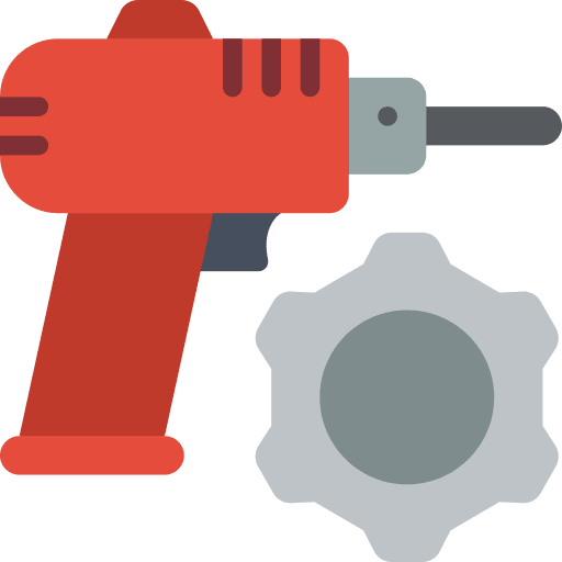 Drill construction and tools drill cog icon