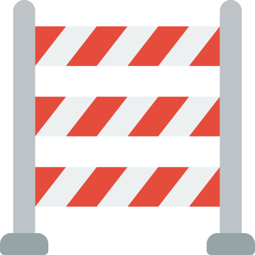 Barrier road sign road barrier traffic barrier icon