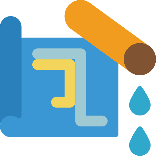 Blueprint pipe plumber plumbering icon