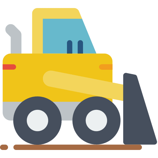 Bulldozer excavator bulldozer loader icon