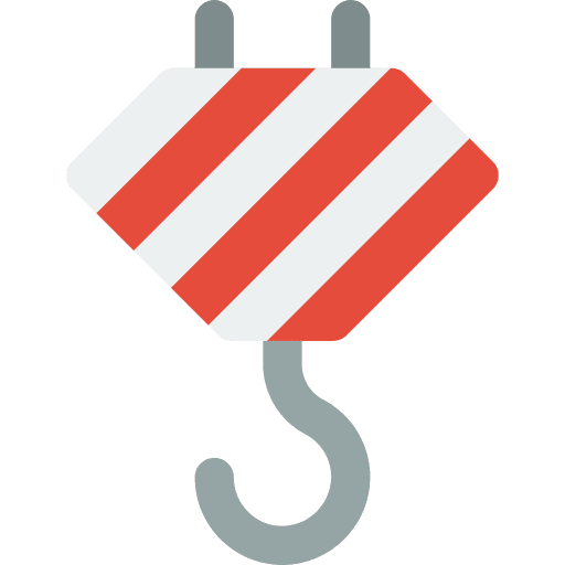 Crane industry hook lift icon