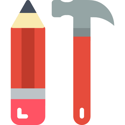 Drawings hammer construction and tools drawings icon