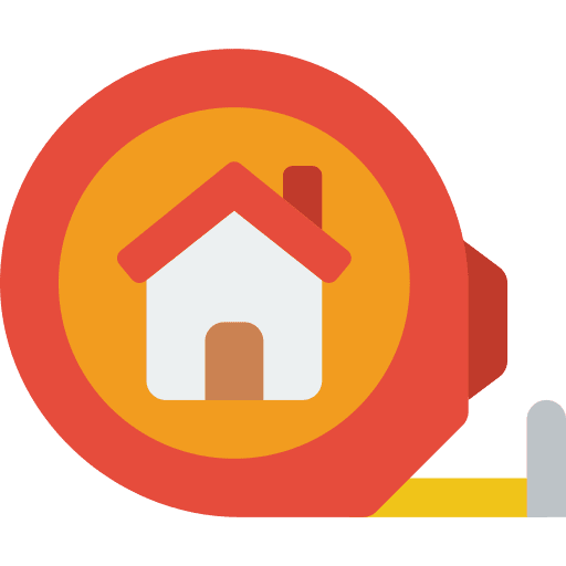 Measuring tape real estate planning measuring tape icon