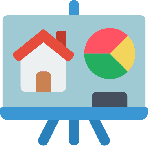 Presentation property plans real estate icon
