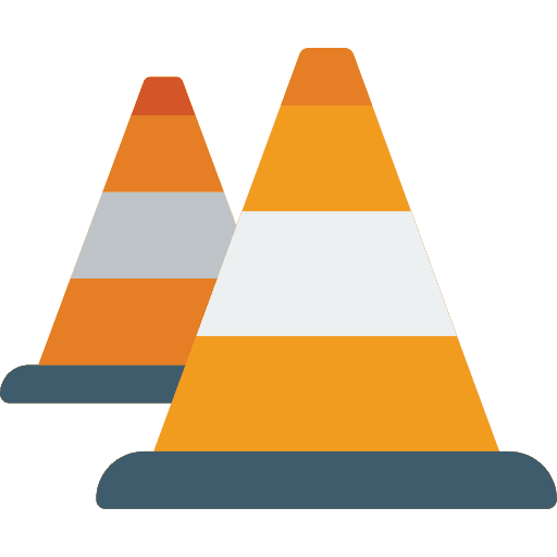 Traffic cone safety bollards cone icon