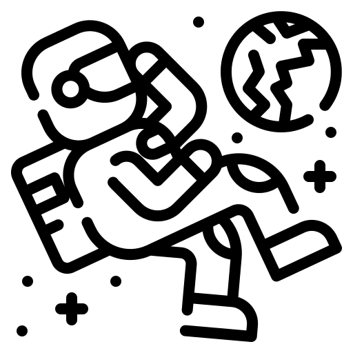Astronaut space occupation gravity icon