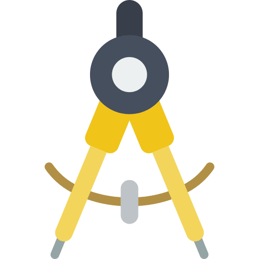 Compass measurement construction and tools stationery icon