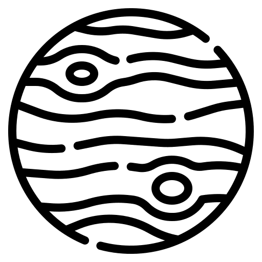 Jupiter universe miscellaneous astronomy icon