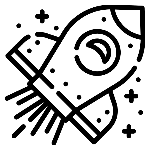 Rocket space shuttle startup icon Rocket space shuttle startup icon
