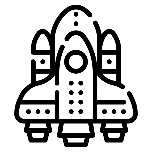 Space shuttle spacecraft rocket transport icon Space shuttle spacecraft rocket transport icon