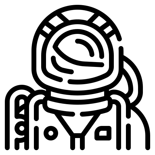 Astronaut space explorer professions and jobs icon Astronaut space explorer professions and jobs icon