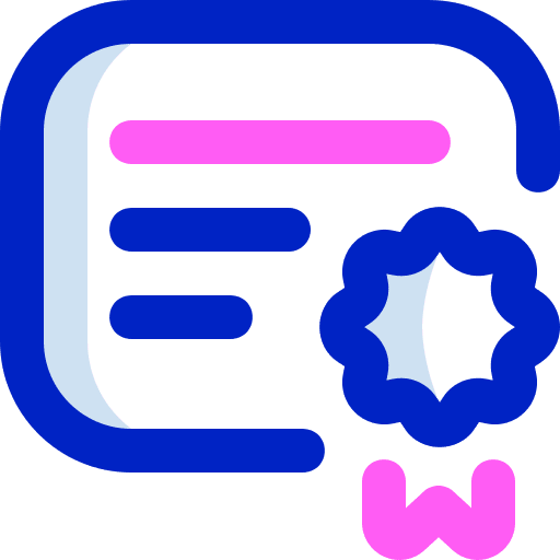 Certificate degree diploma certification icon