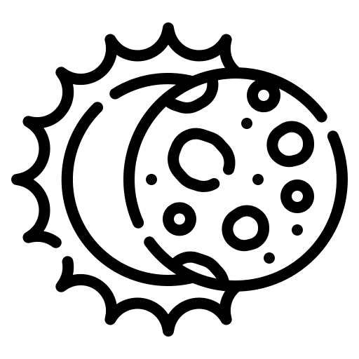 Eclipse astronomy partial eclipse icon Eclipse astronomy partial eclipse icon
