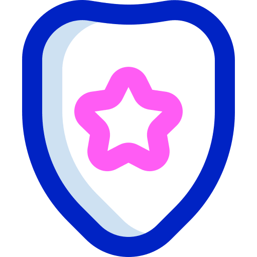 Shield sports and competition star winner icon