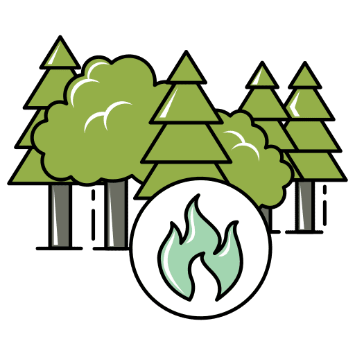 Forest fire forest fire trees global warming icon